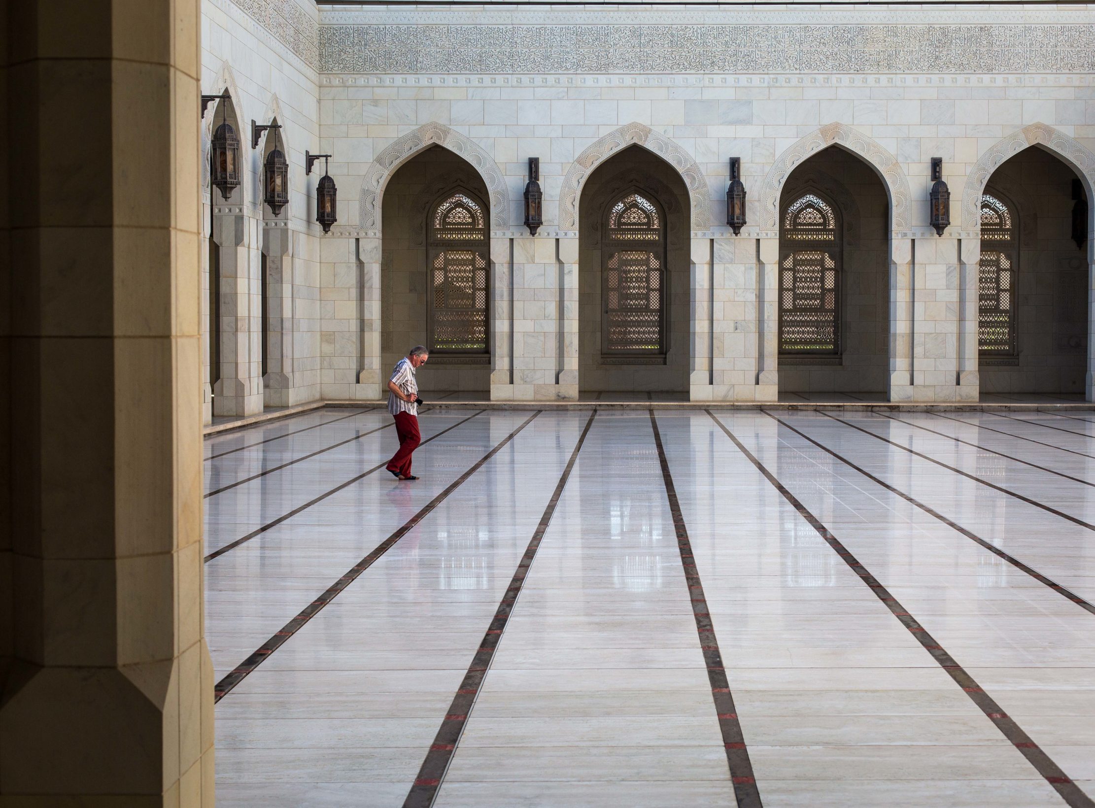 Inside Sultan Qaboos Grand Mosque