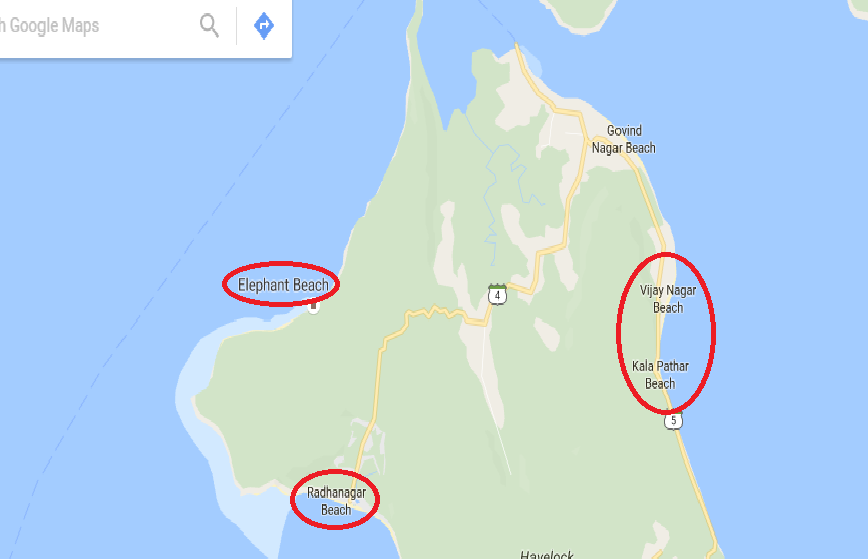 Map of Havelock Island