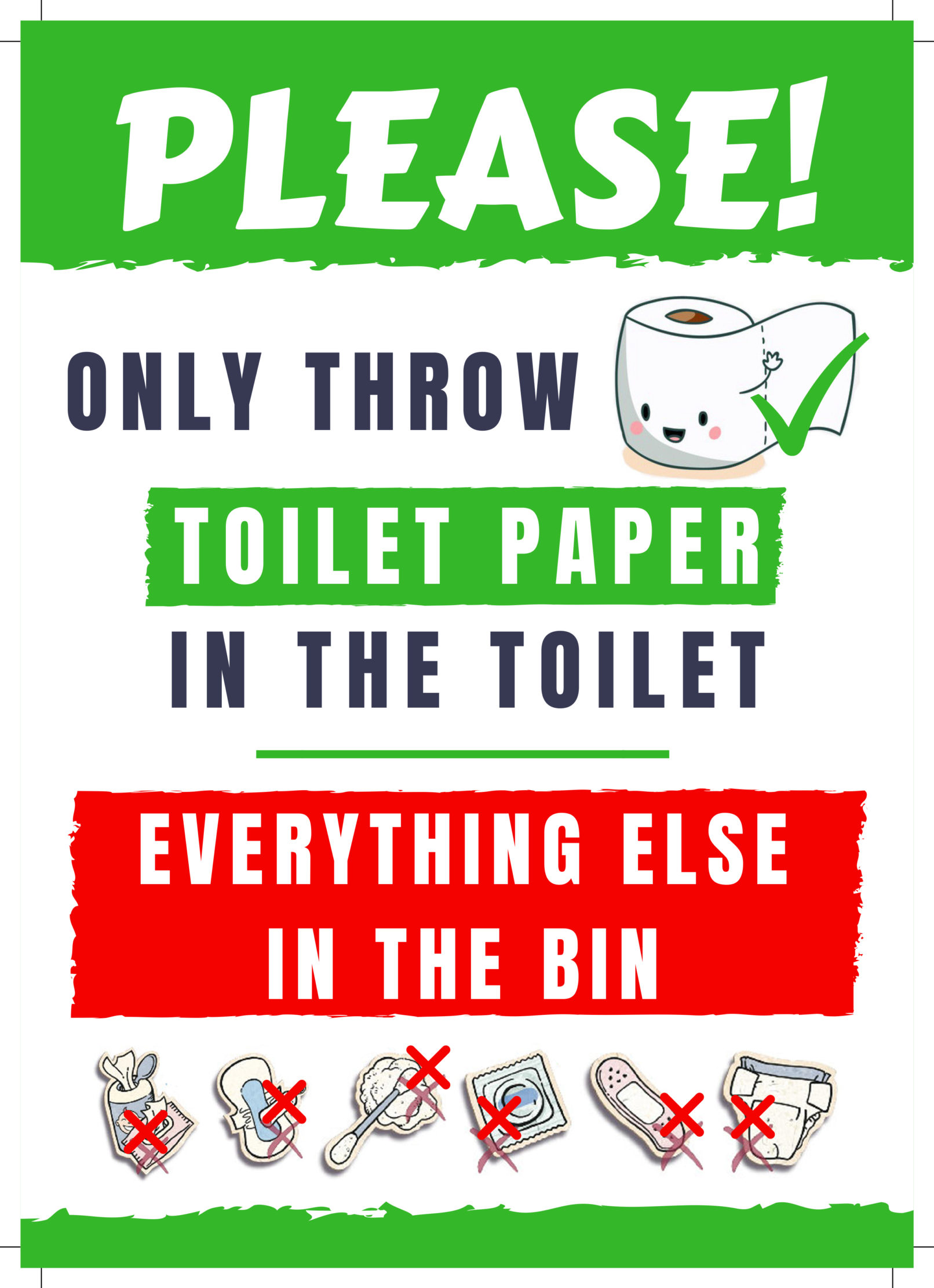 do not flush sign