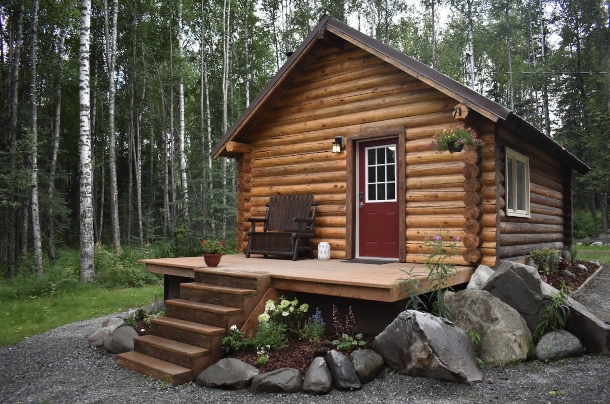 wooden cabin alaska