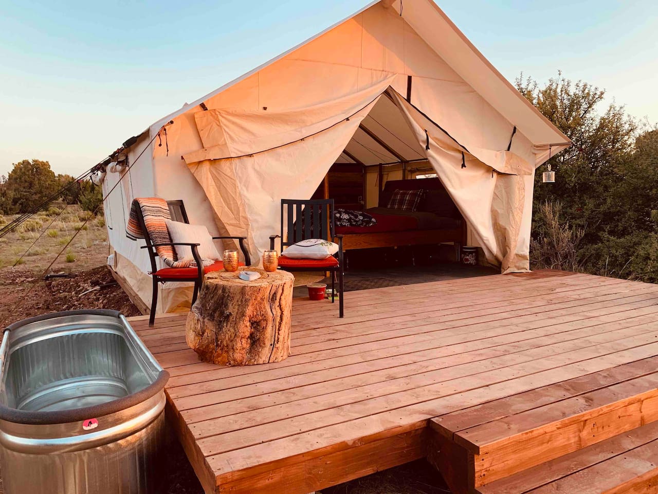 airbnb tent in arizona