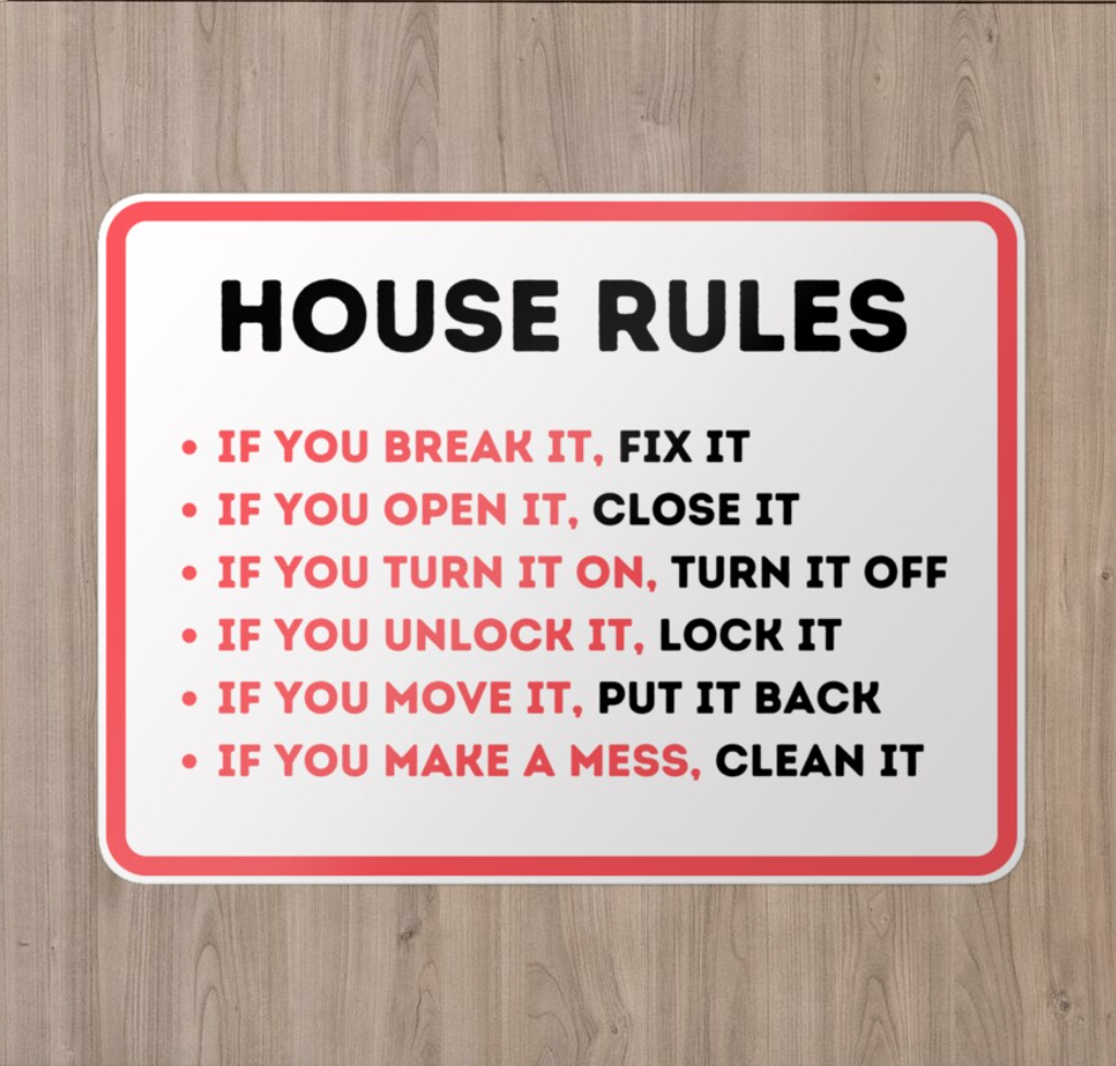 airbnb funny house rules