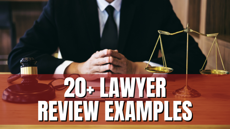 20 Lawyer Review Examples To Copy And Paste • Eat Sleep Wander