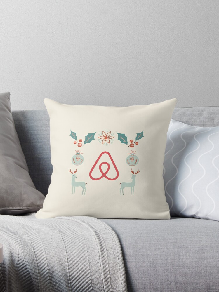 airbnb Christmas throw pillow