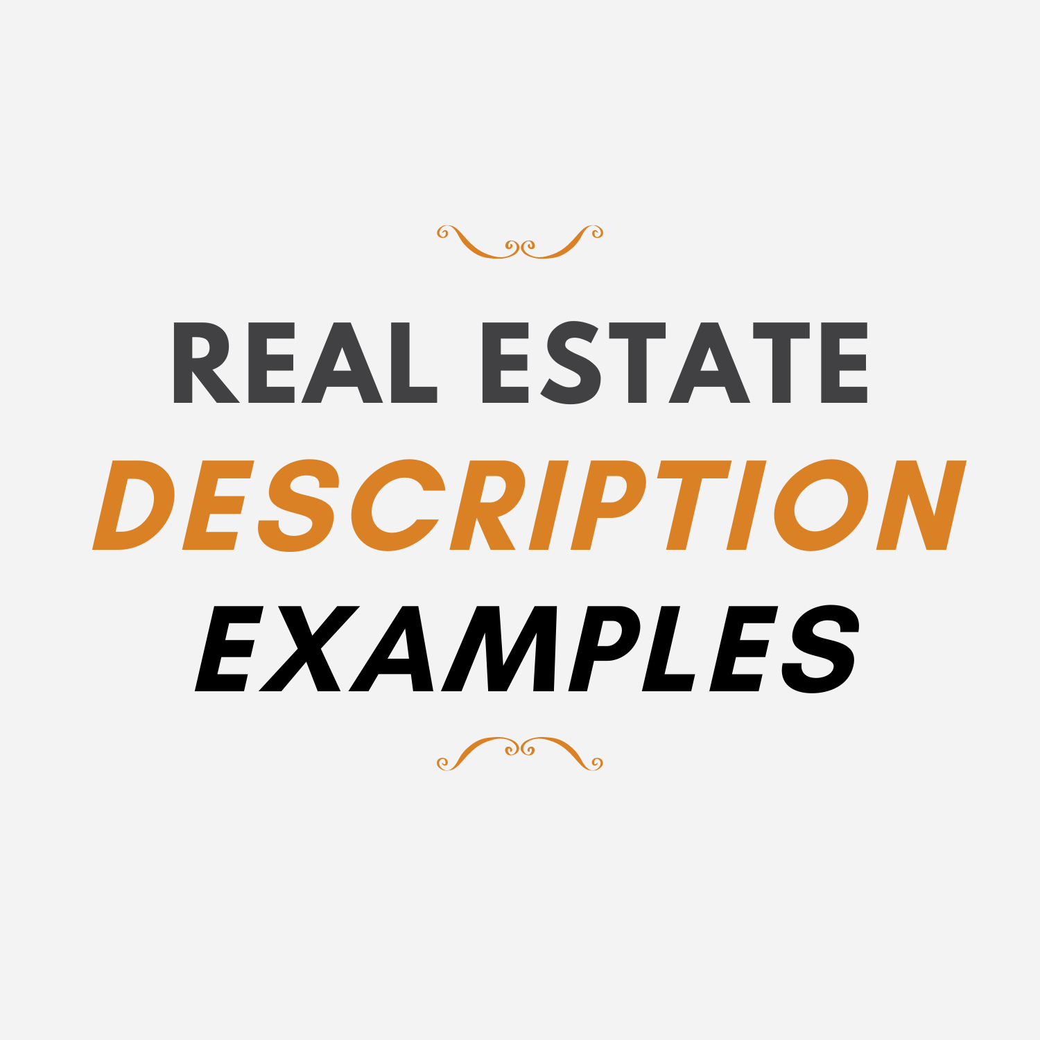 Real Estate Listing Description