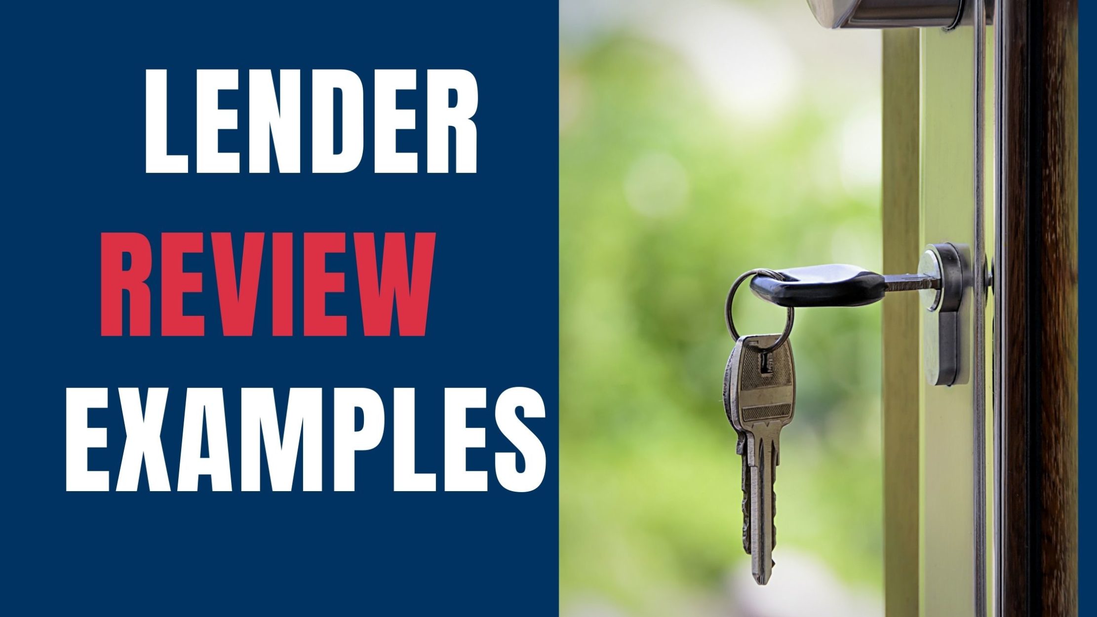 Lender review examples