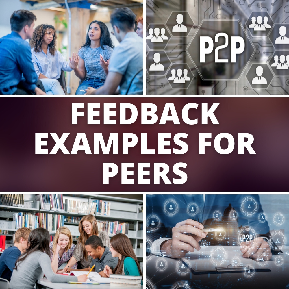 Feedback examples for peers