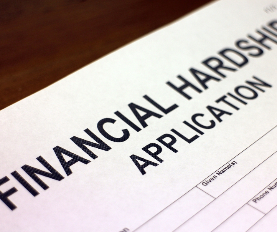 Financial hardship examples